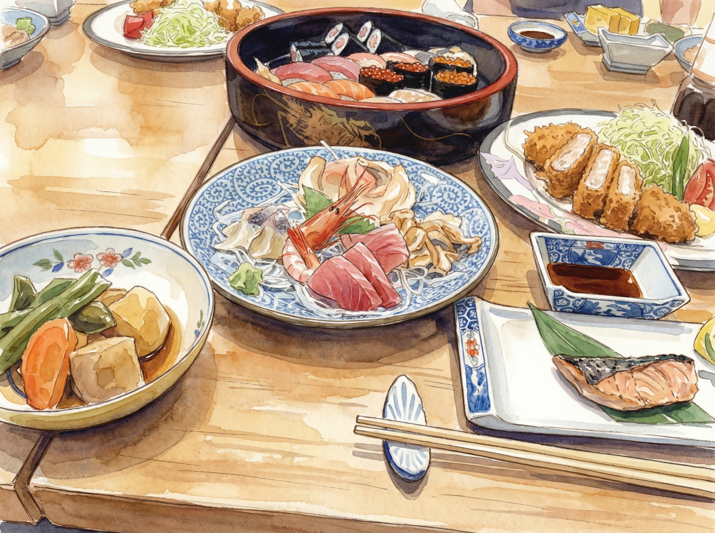 巻き寿司（イラスト）
